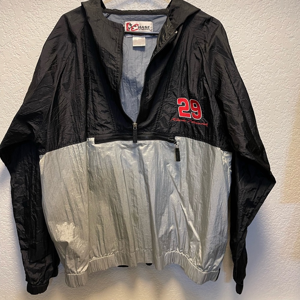 Vtg CHASE #29 RCR Quarter Zip Windbreaker Kevin Harvick Size L